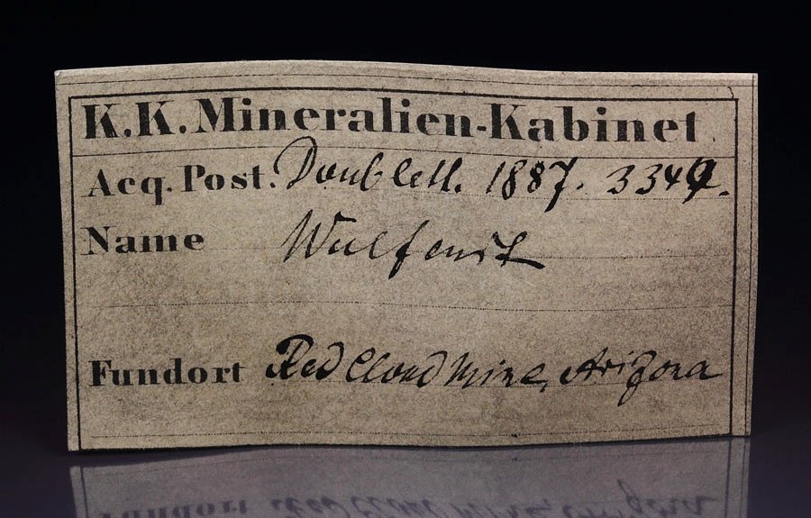 WULFENITE - historical specimen from 1887