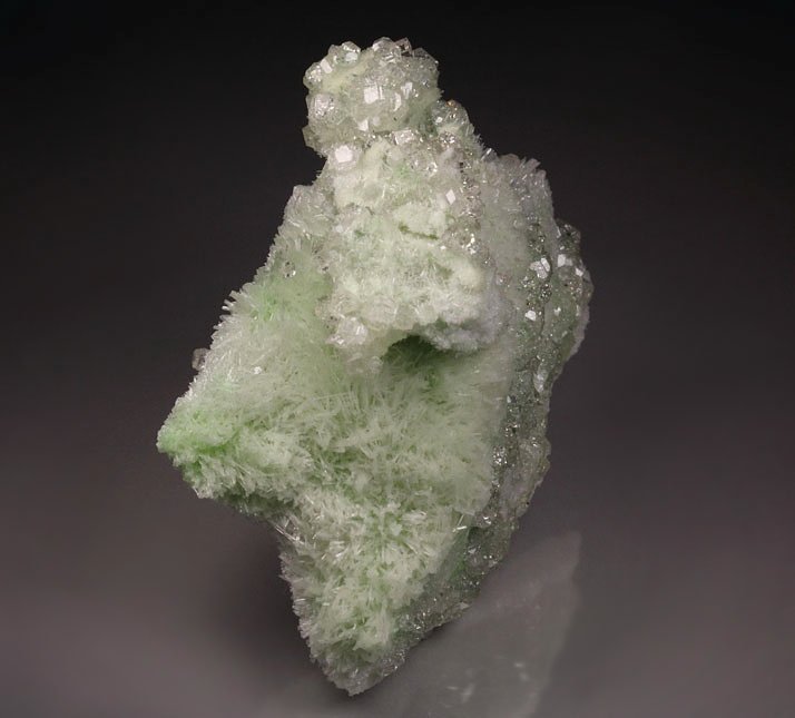 colorless gem GARNET var. GROSSULAR with GREEN CHROMIAN PHANTOMS, DIOPSIDE - floater