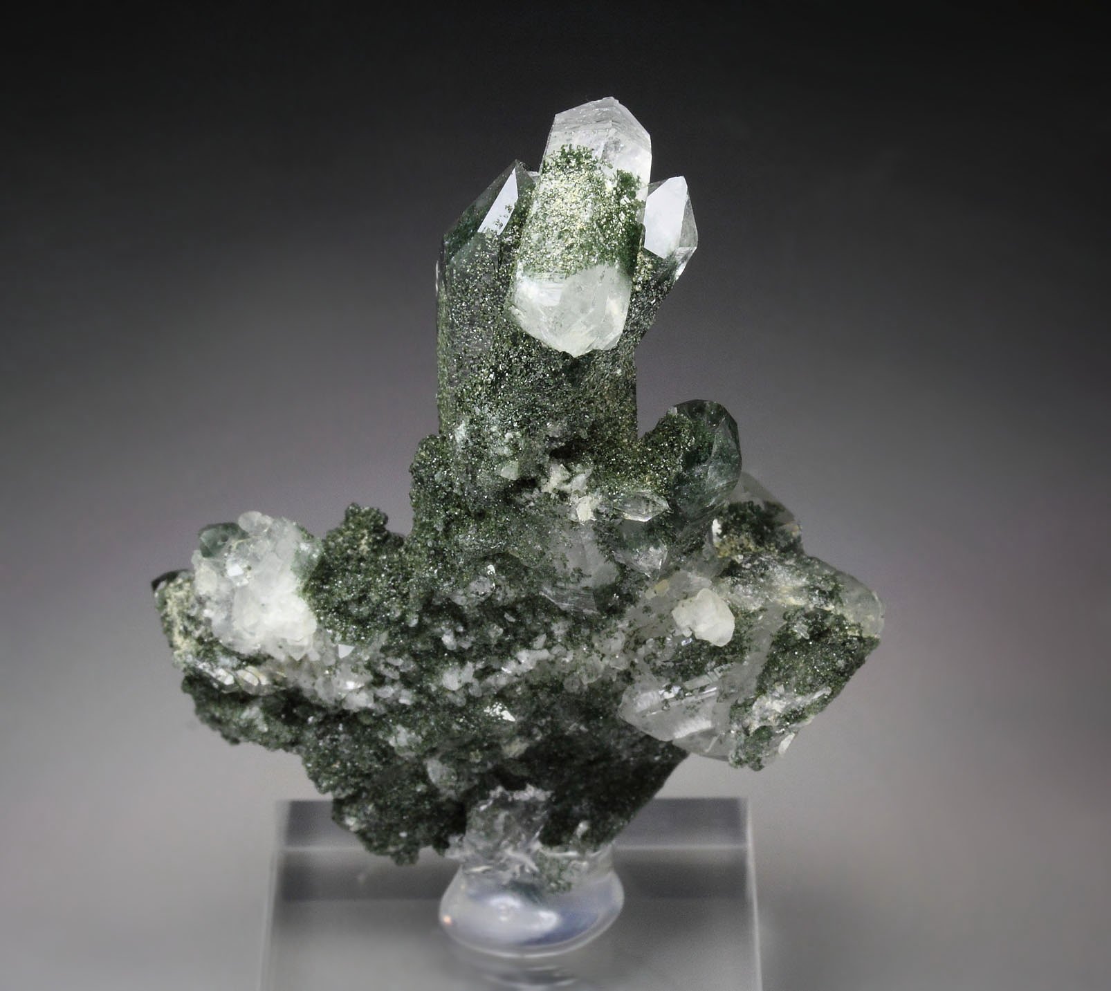 QUARTZ with CHLORITE GROUP inclusions