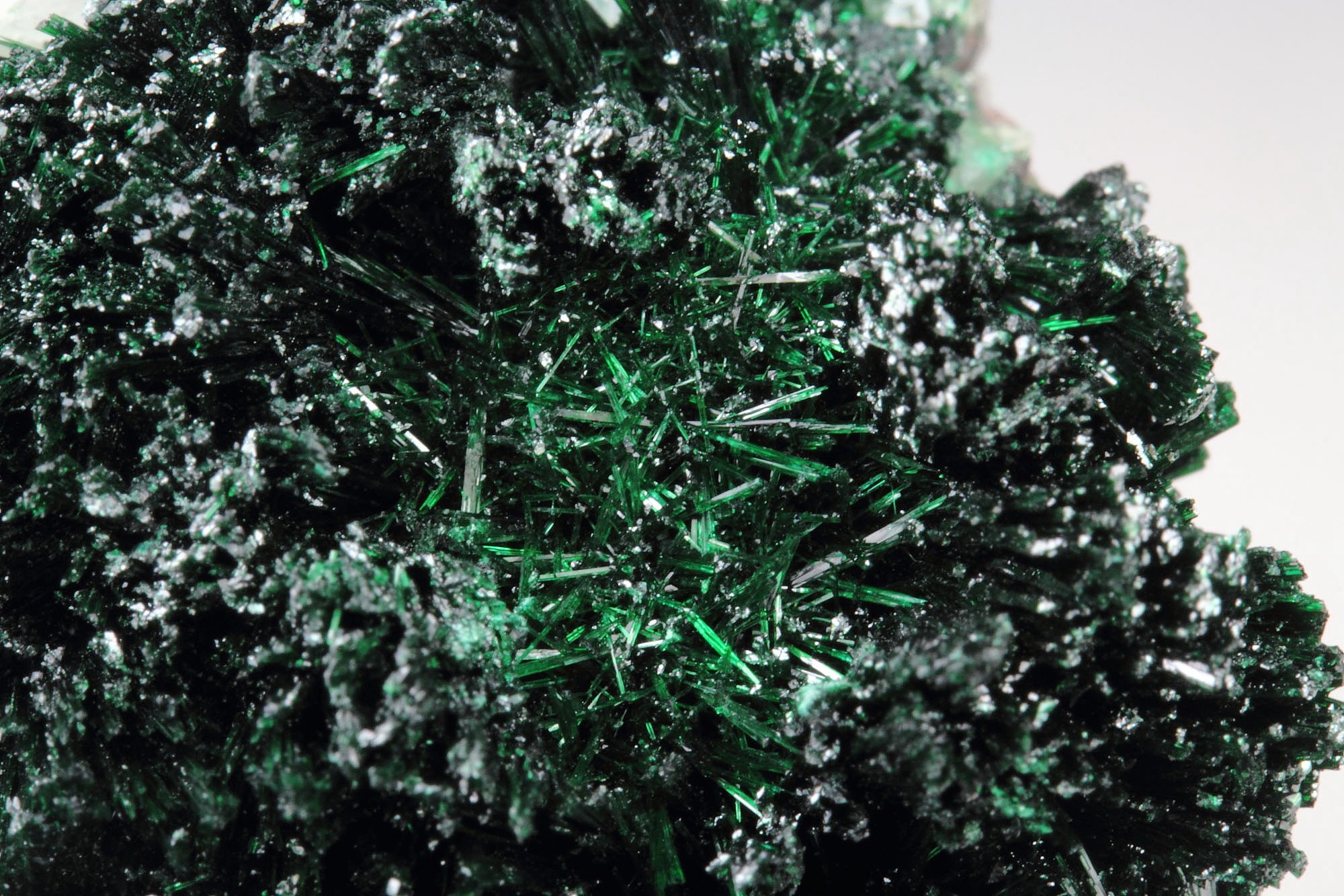 crystallized MALACHITE, CALCITE
