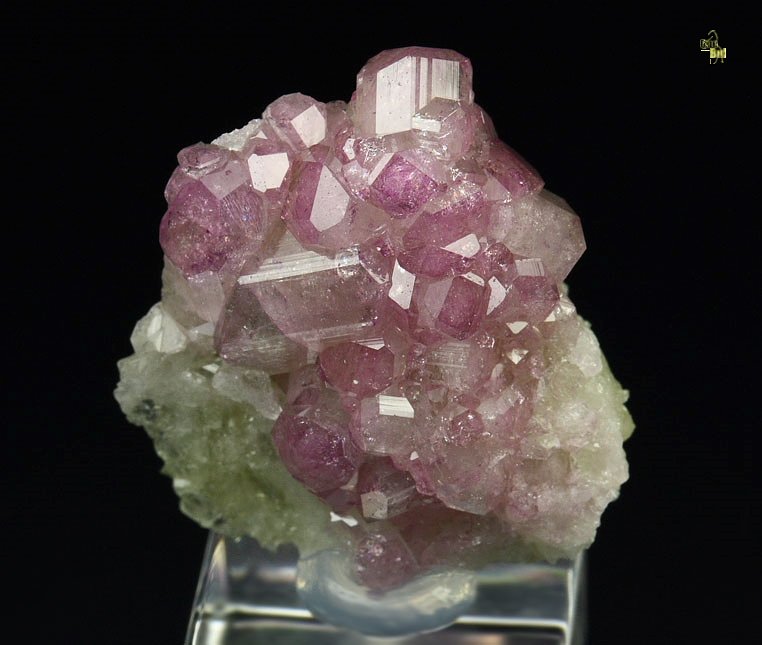 gem VESUVIANITE with RASPBERRY CAPS