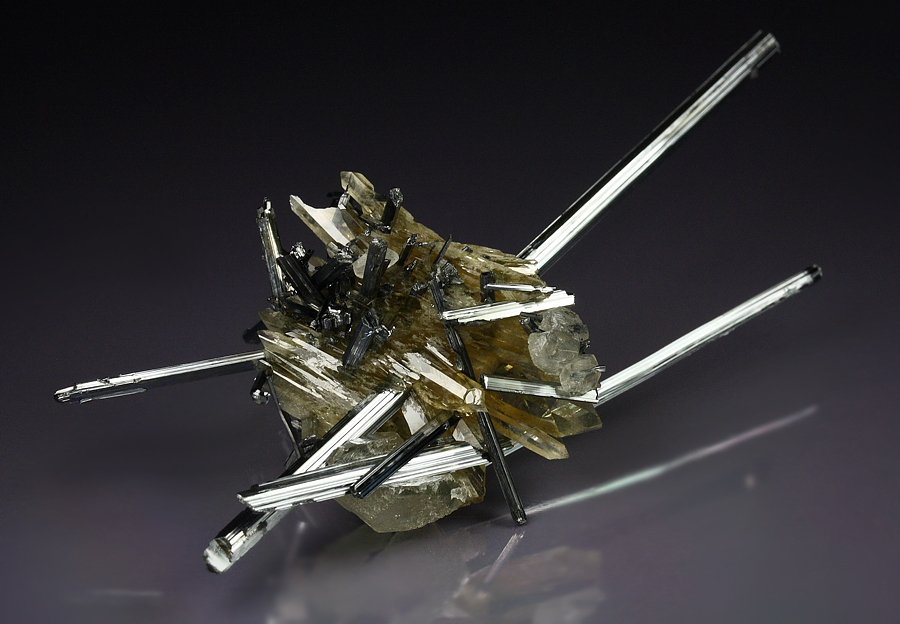 STIBNITE, CALCITE