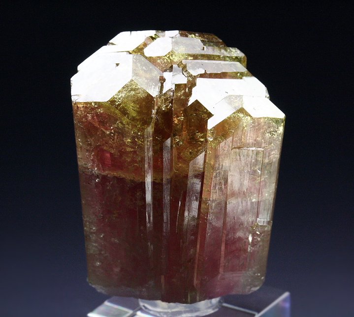 TOURMALINE var. ELBAITE, ALBITE