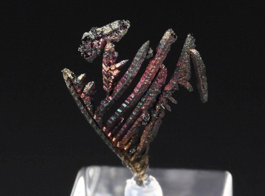 spinel-twinned SILVER iridescent 