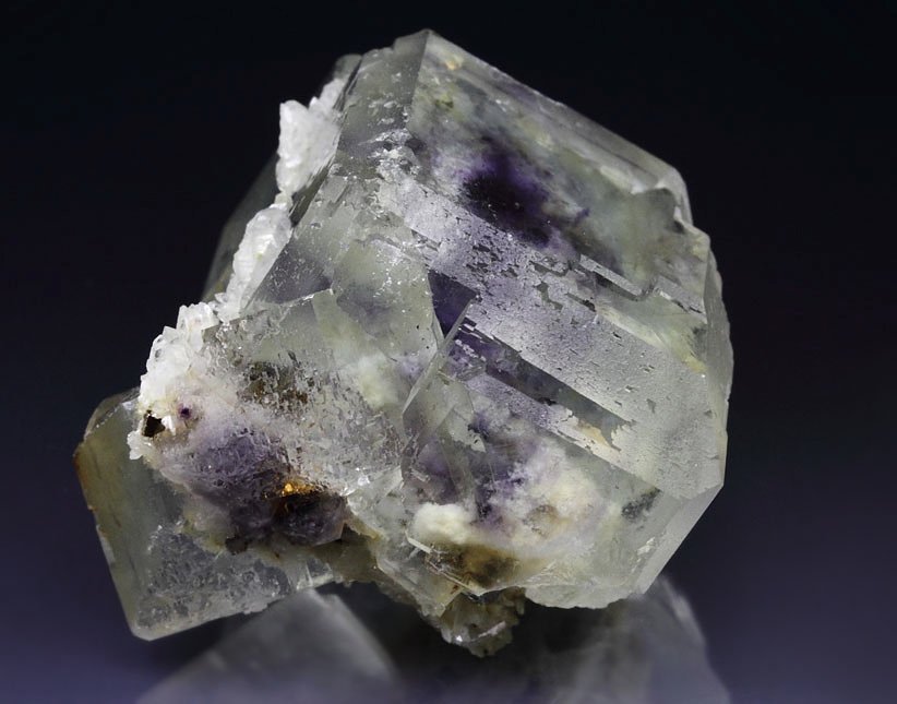FLUORITE with PHANTOMS and PYRITE inclusions