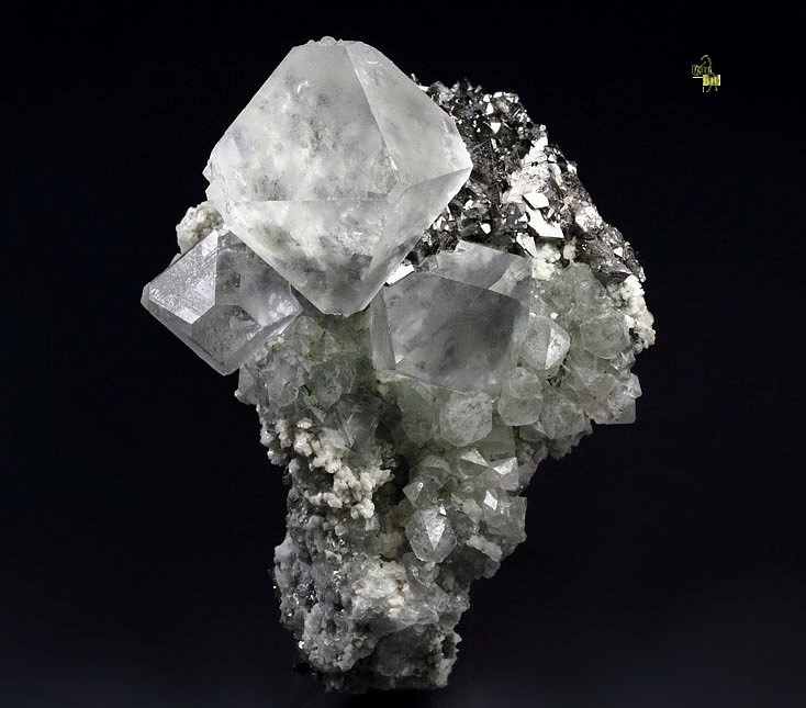 colorless FLUORITE, ARSENOPYRITE, QUARTZ