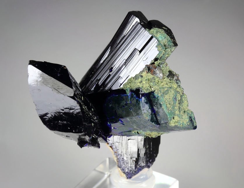 AZURITE, MALACHITE pseudomorph 