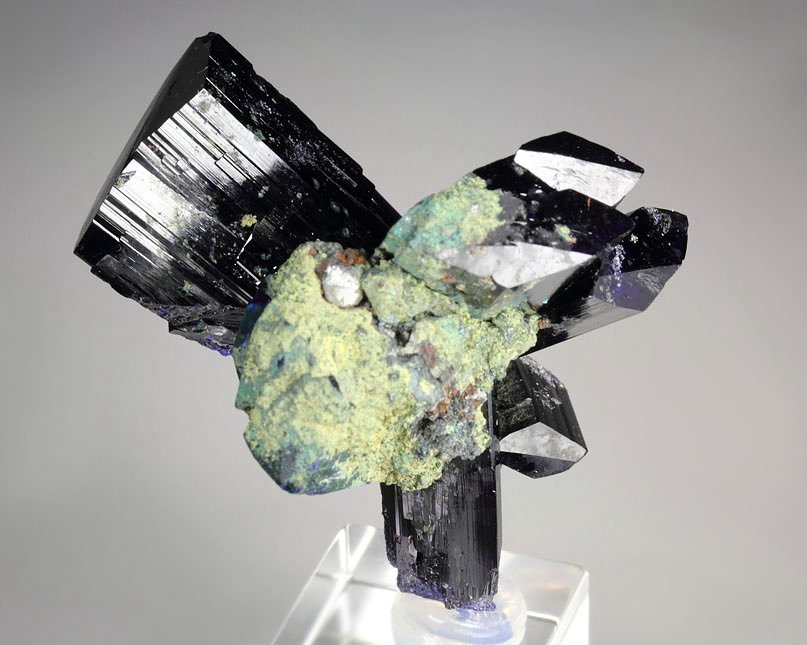 AZURITE, MALACHITE pseudomorph 