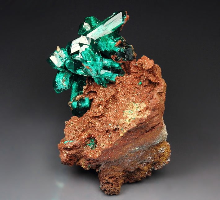 gemmy DIOPTASE bi-terminated