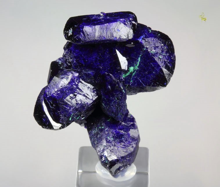 bi-terminated AZURITE, MALACHITE