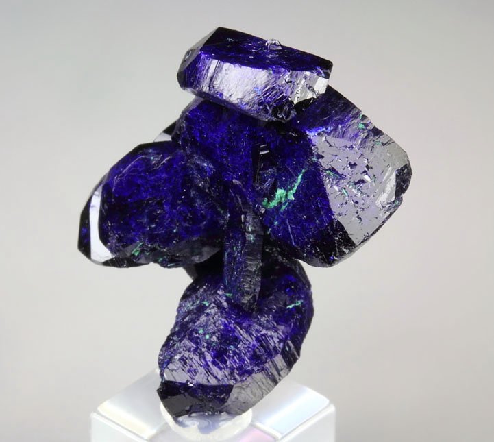 bi-terminated AZURITE, MALACHITE