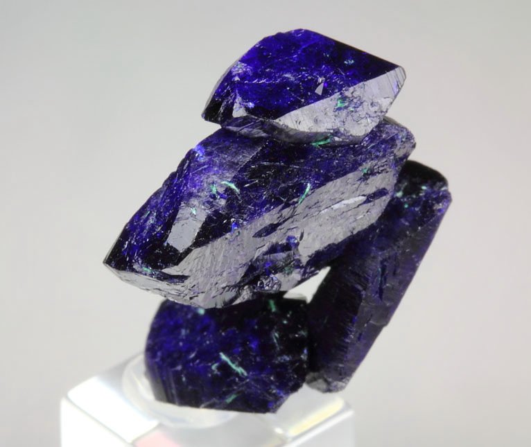 bi-terminated AZURITE, MALACHITE