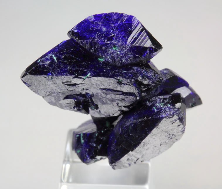 bi-terminated AZURITE, MALACHITE