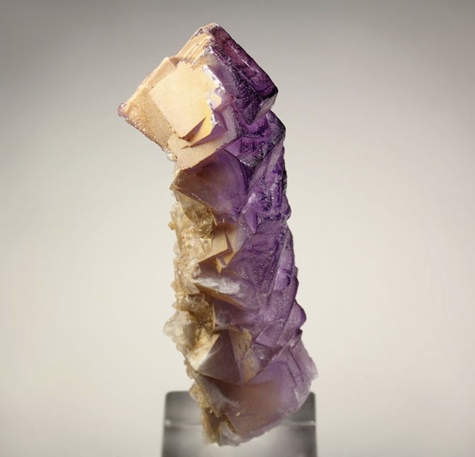 FLUORITE stalactite, CALCITE 