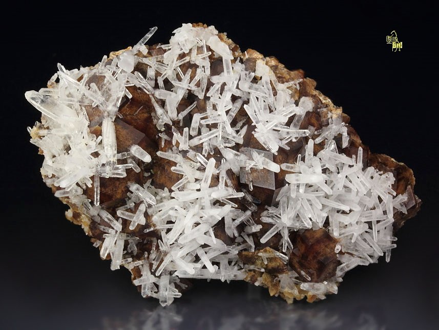 GARNET var. ANDRADITE, QUARTZ