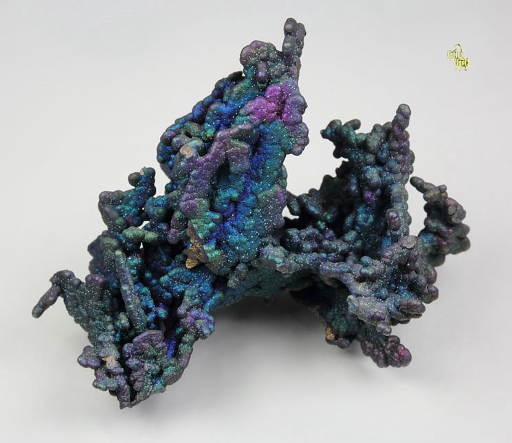 CHALCOCITE, DJURLEITE, iridescent CHALCOPYRITE