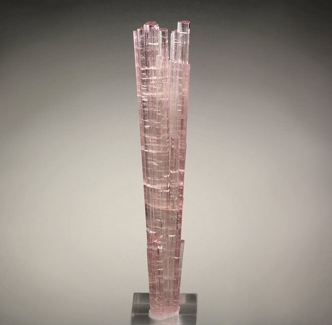 pink gem TOURMALINE var. ELBAITE bi-terminated