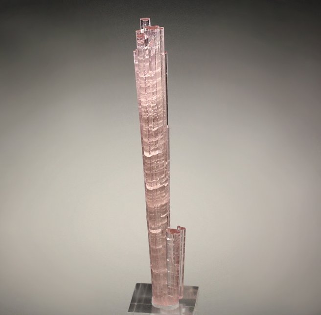 pink gem TOURMALINE var. ELBAITE bi-terminated