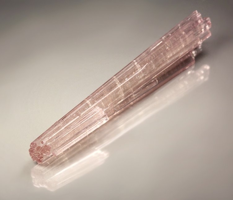 pink gem TOURMALINE var. ELBAITE bi-terminated