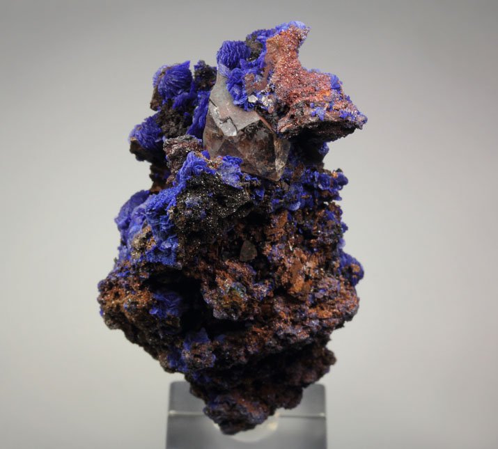 AZURITE, QUARTZ