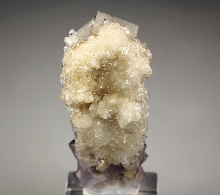 FLUORITE stalactite, CALCITE