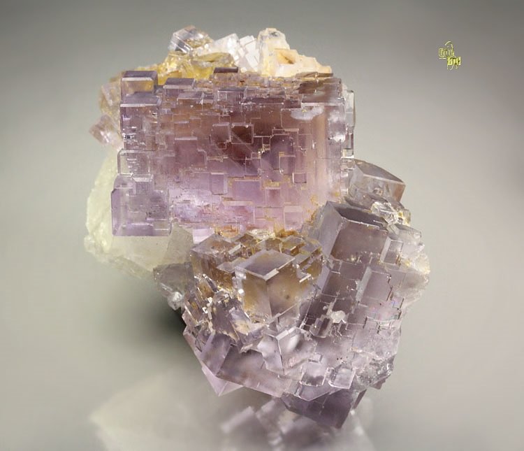 FLUORITE with PHANTOMS, CALCITE