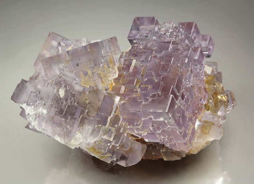 FLUORITE with PHANTOMS, CALCITE