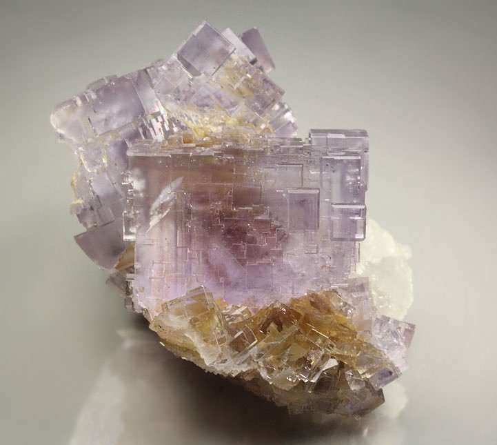 FLUORITE with PHANTOMS, CALCITE