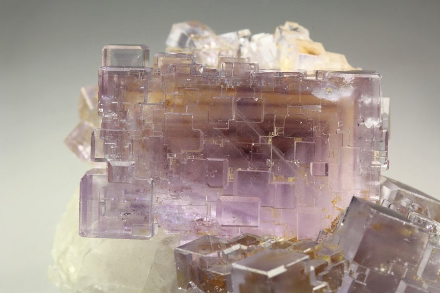 FLUORITE with PHANTOMS, CALCITE