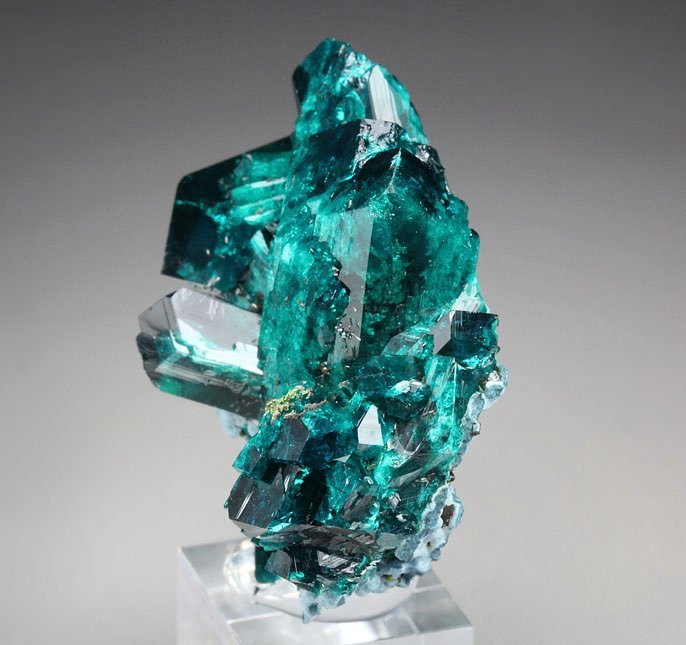 gem DIOPTASE, SHATTUCKITE  