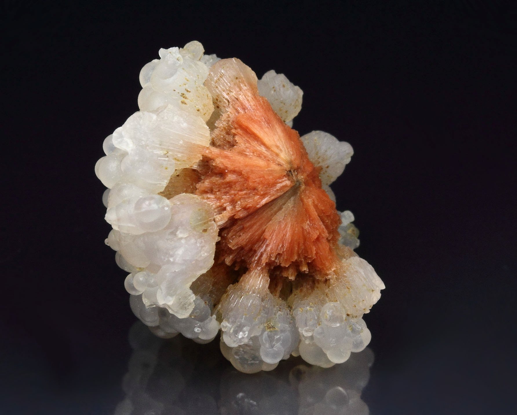 orange SCOLECITE, CHALCEDONY