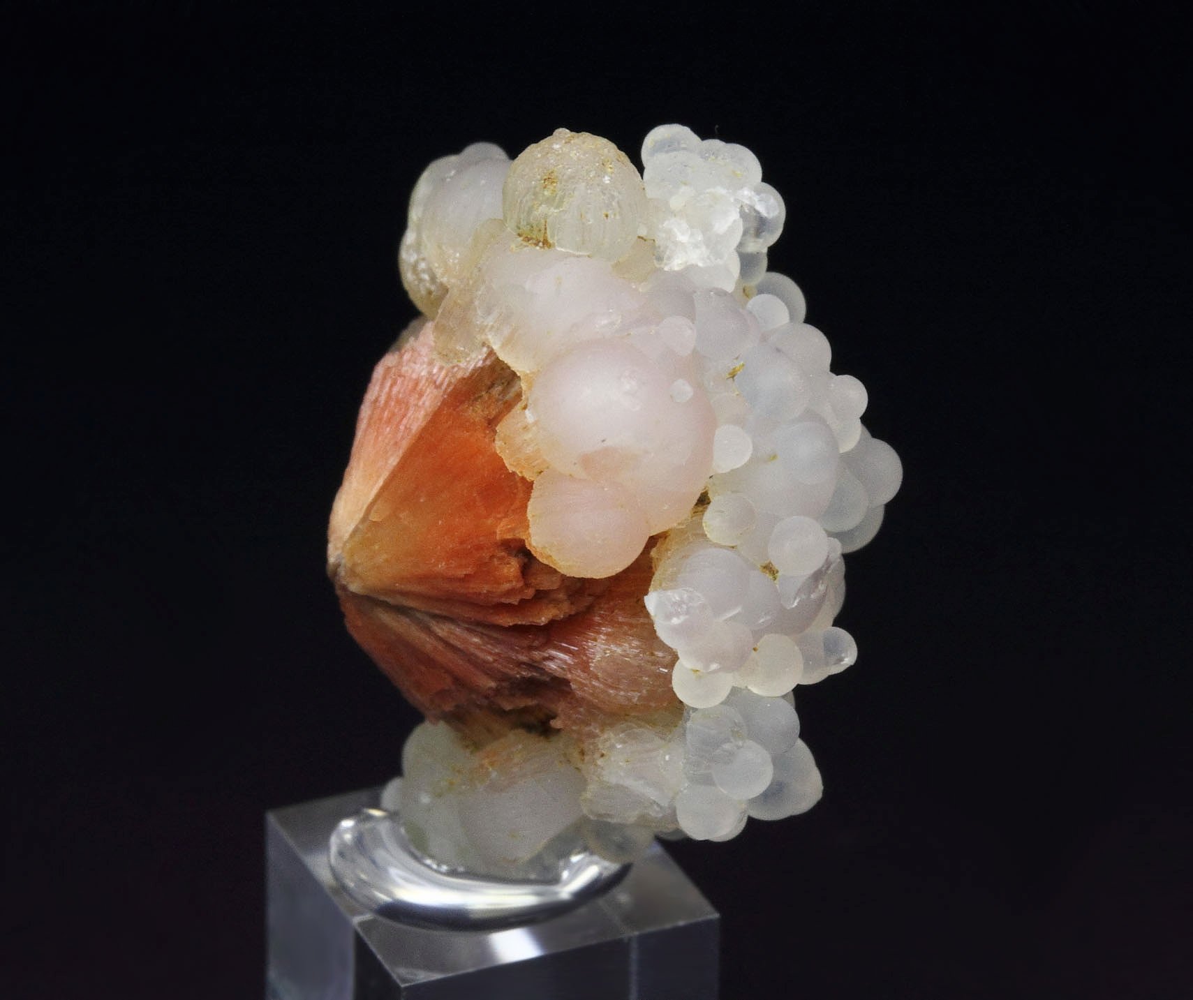 orange SCOLECITE, CHALCEDONY