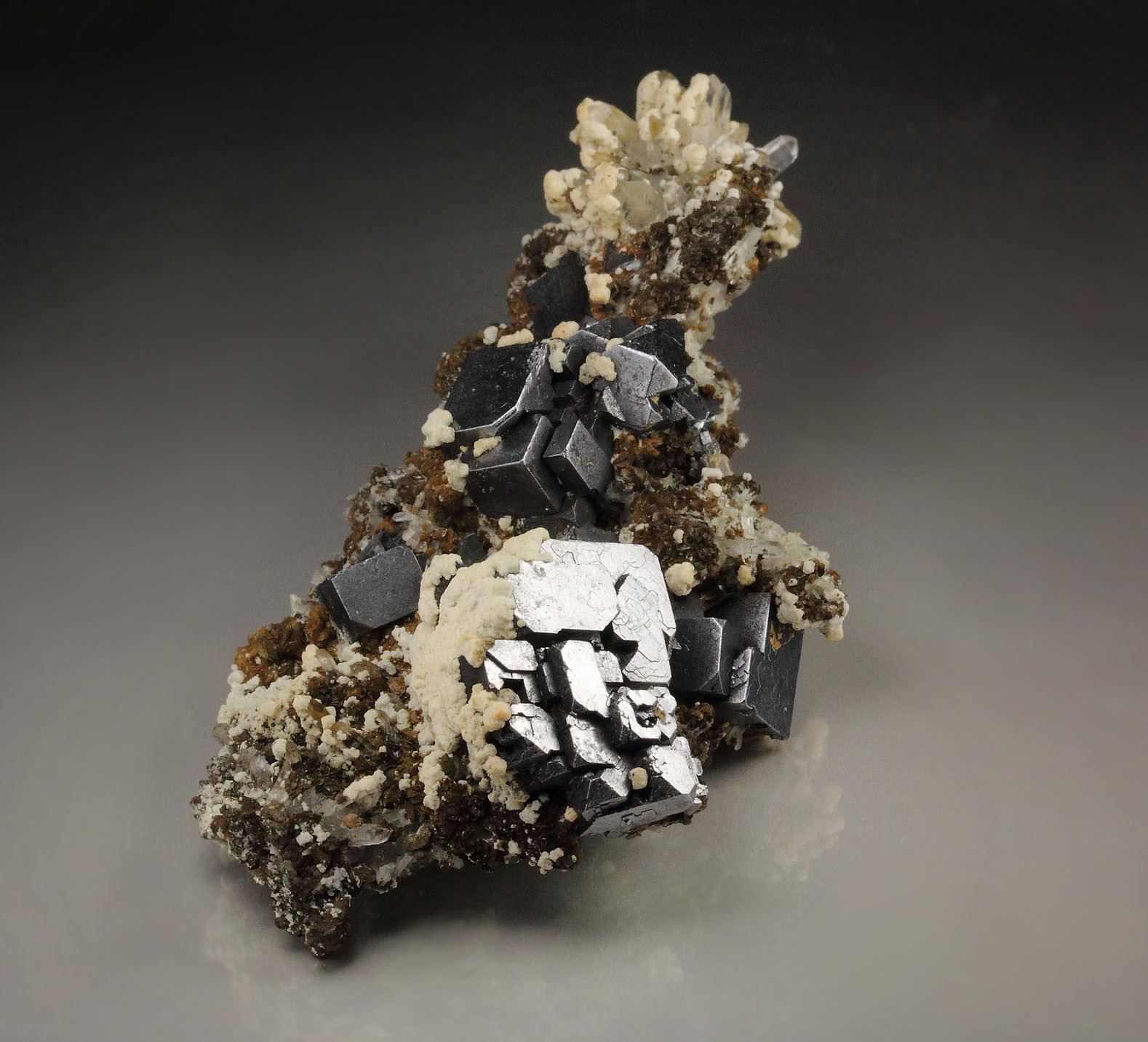 skeletal GALENA, QUARTZ, CALCITE