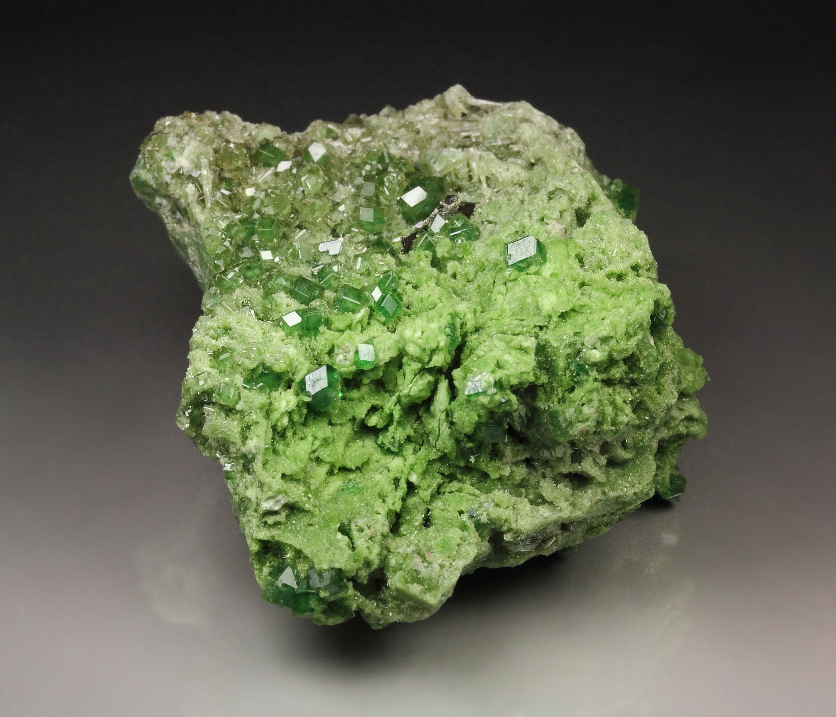 HEAZLEWOODITE, gem GARNET var. GROSSULAR var. CHROMIAN, DIOPSIDE