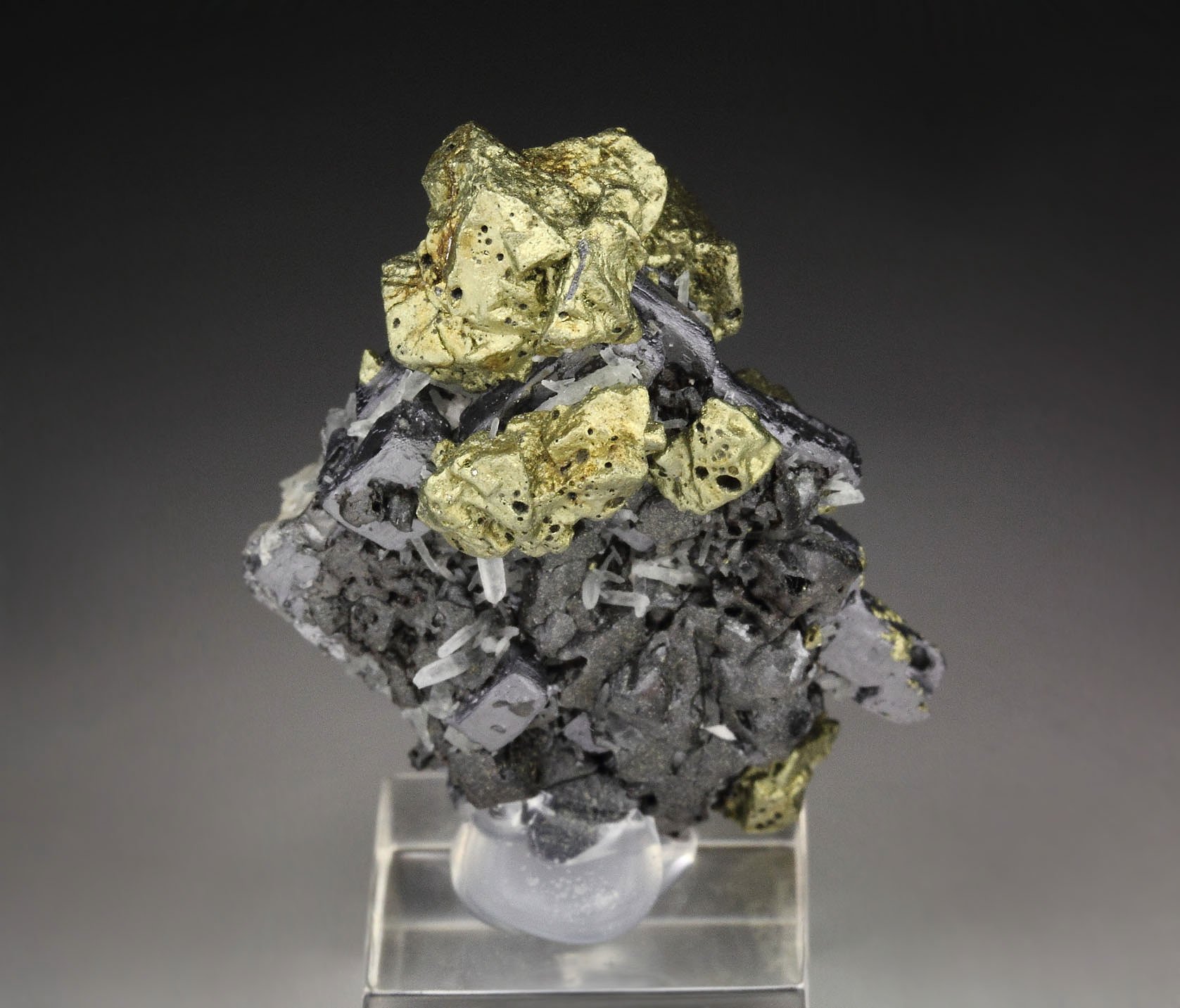 CHALCOPYRITE, skeletal GALENA