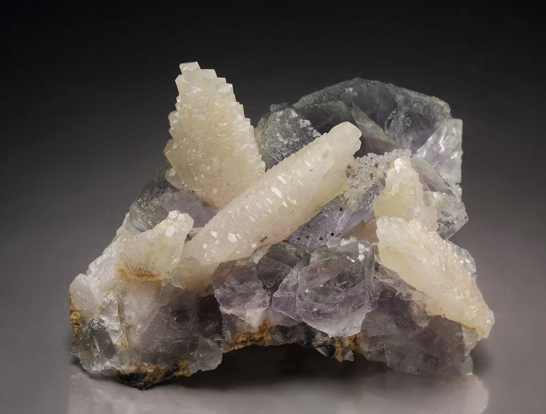 FLUORITE with PHANTOMS, CALCITE