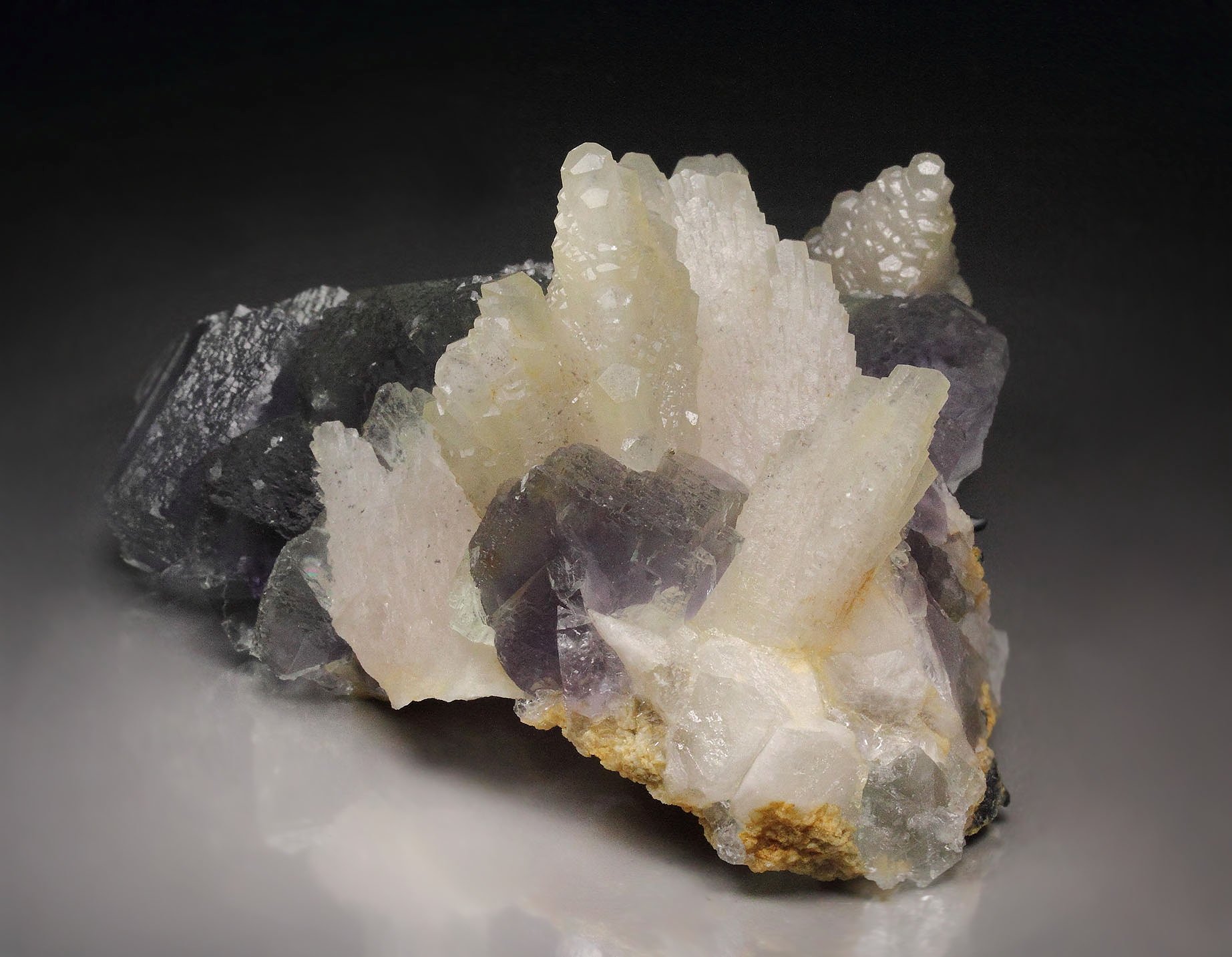 FLUORITE with PHANTOMS, CALCITE