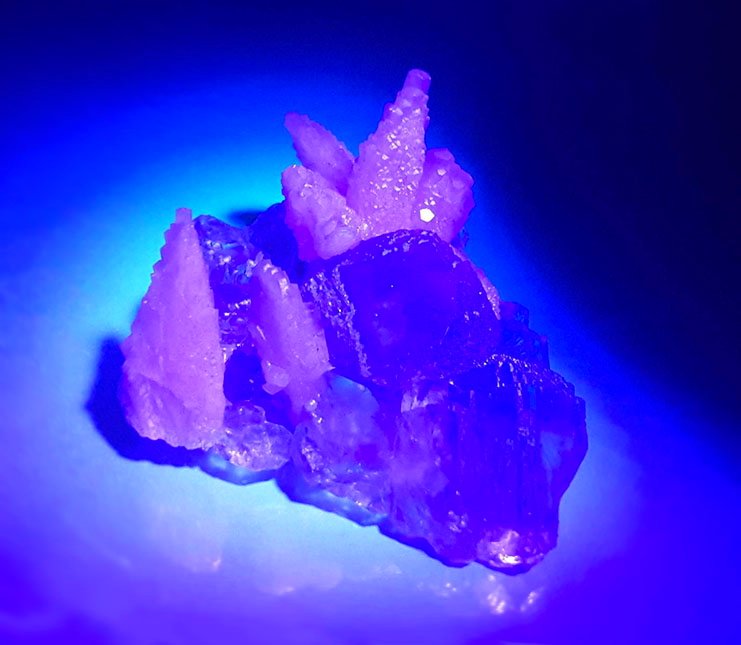 FLUORITE with PHANTOMS, CALCITE