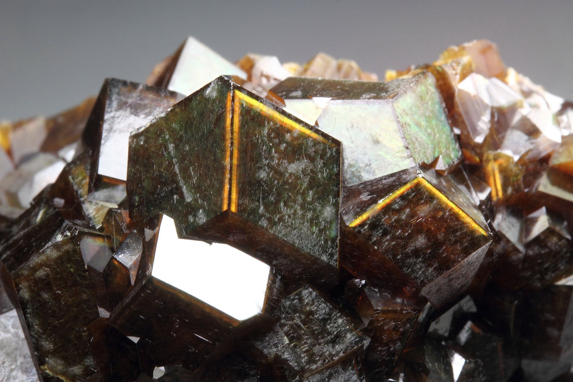 iridescent rainbow GARNET var. ANDRADITE