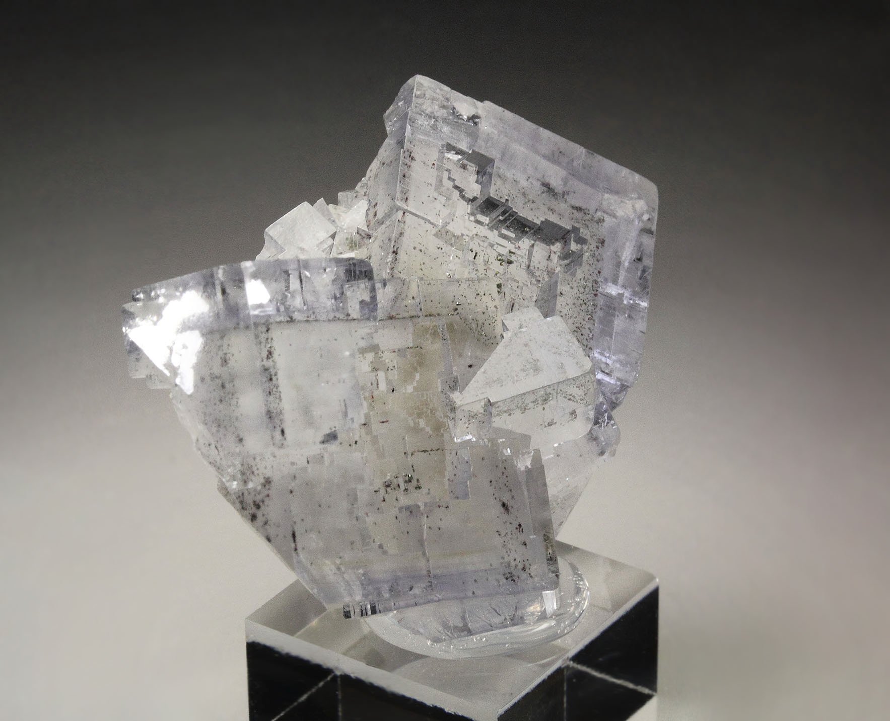 FLUORITE with PHANTOMS, PYRITE inclusions