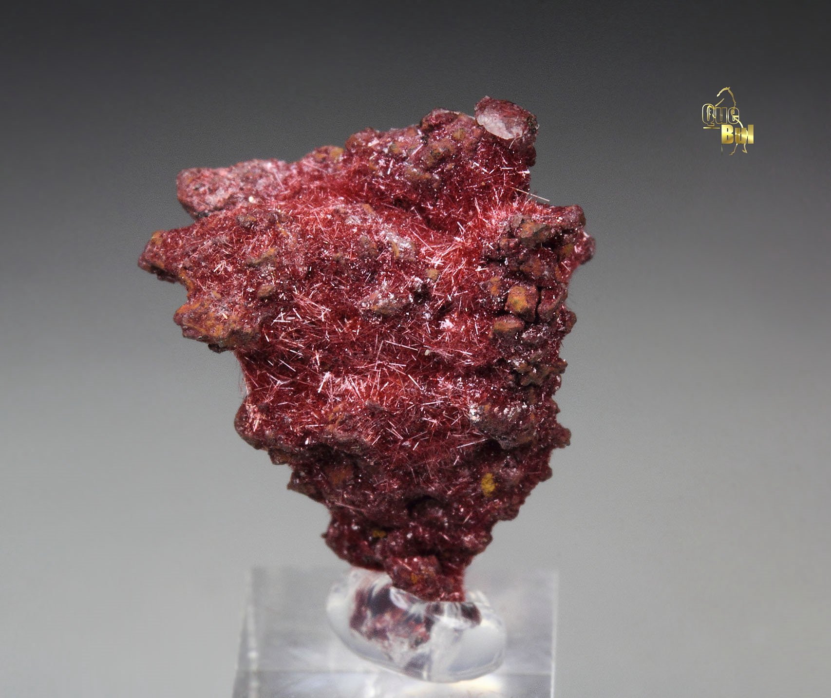 CUPRITE var. CHALCOTRICHITE, COPPER