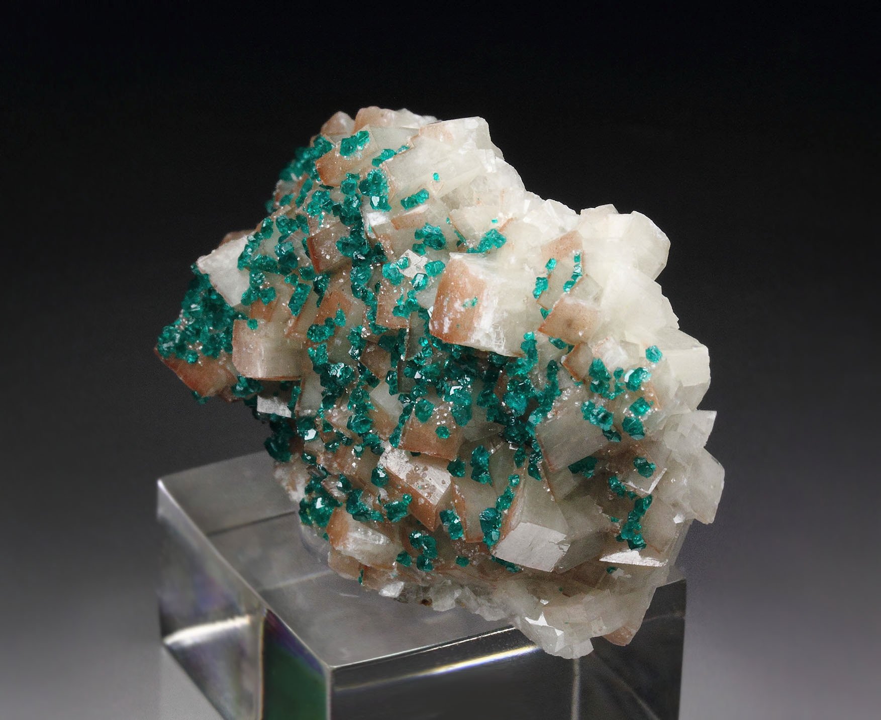 DIOPTASE, CALCITE