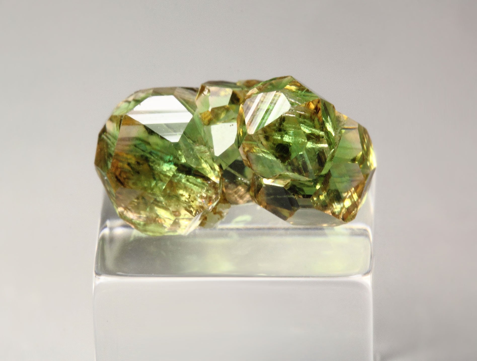 gem GARNET var. GROSSULAR with GREEN CHROMIAN PHANTOMS