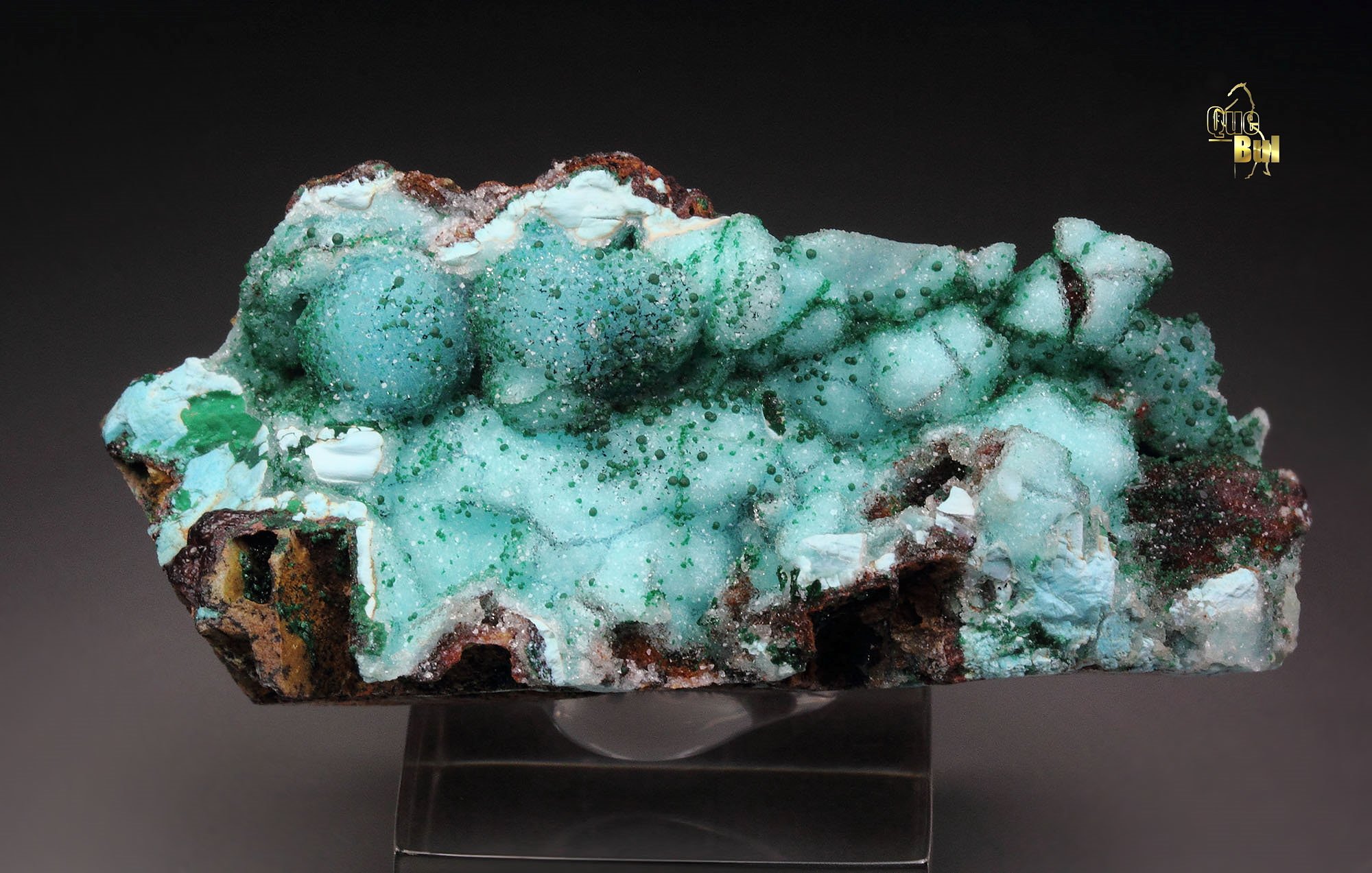 CHRYSOCOLLA, MALACHITE, QUARTZ