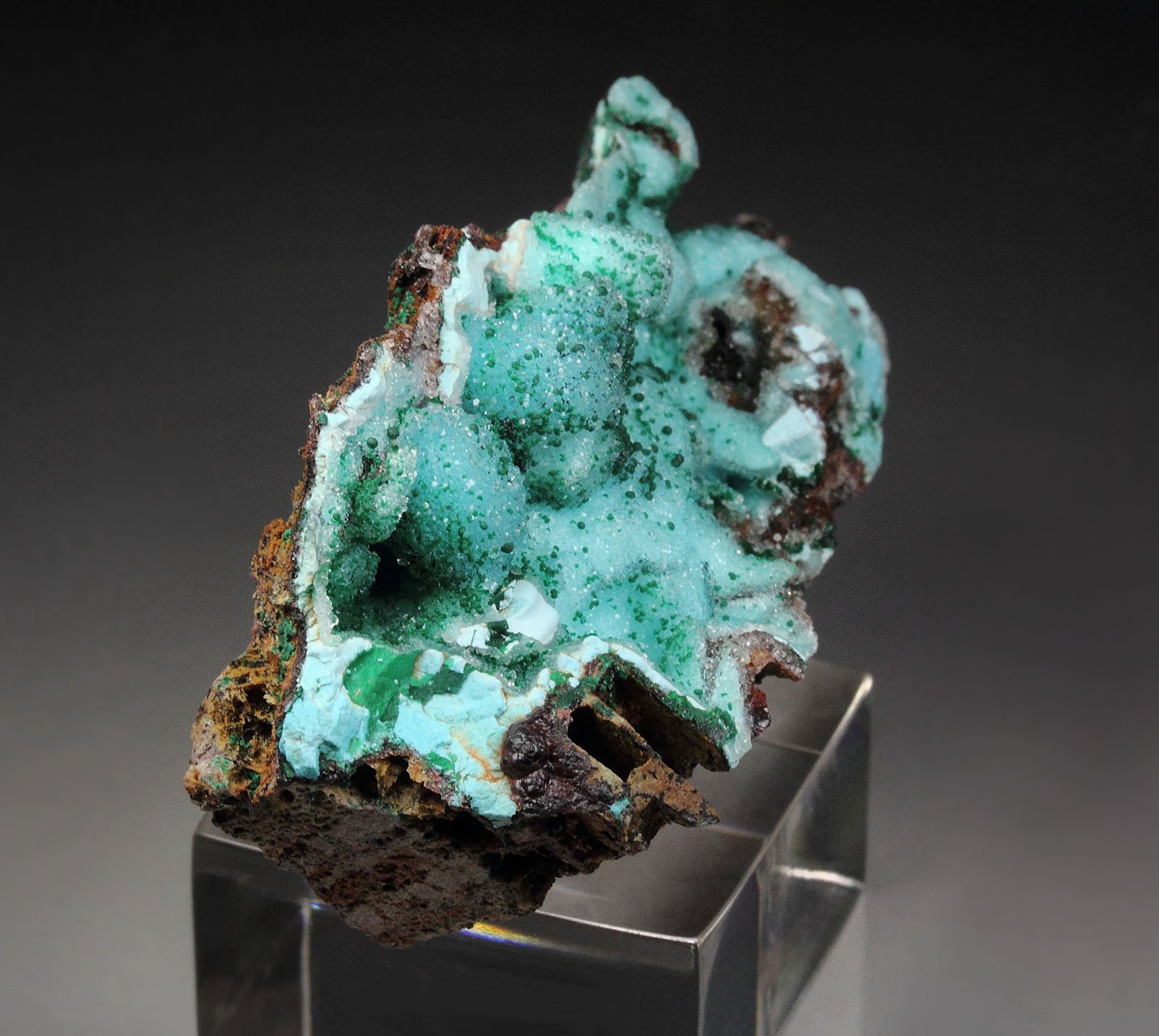 CHRYSOCOLLA, MALACHITE, QUARTZ