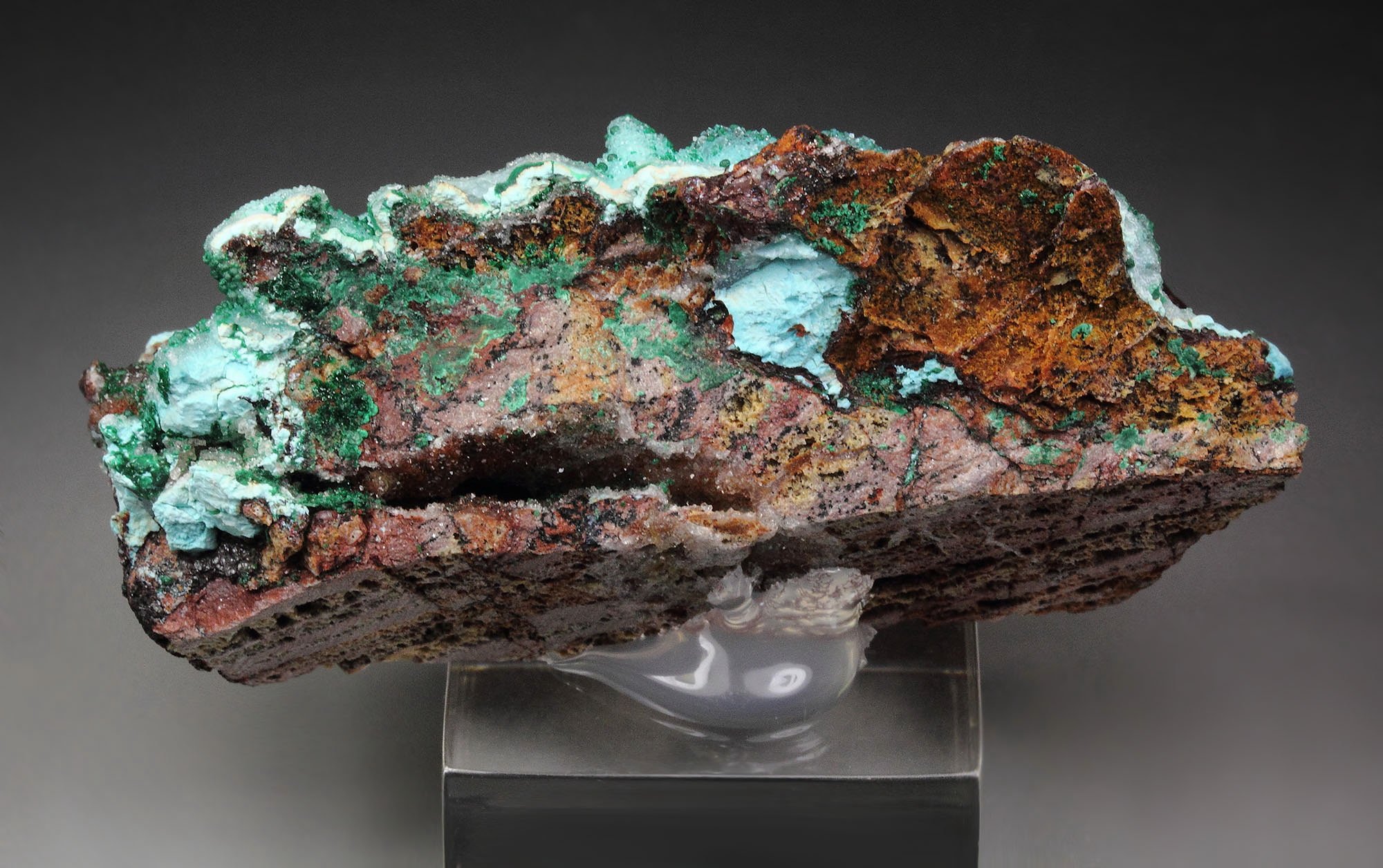 CHRYSOCOLLA, MALACHITE, QUARTZ