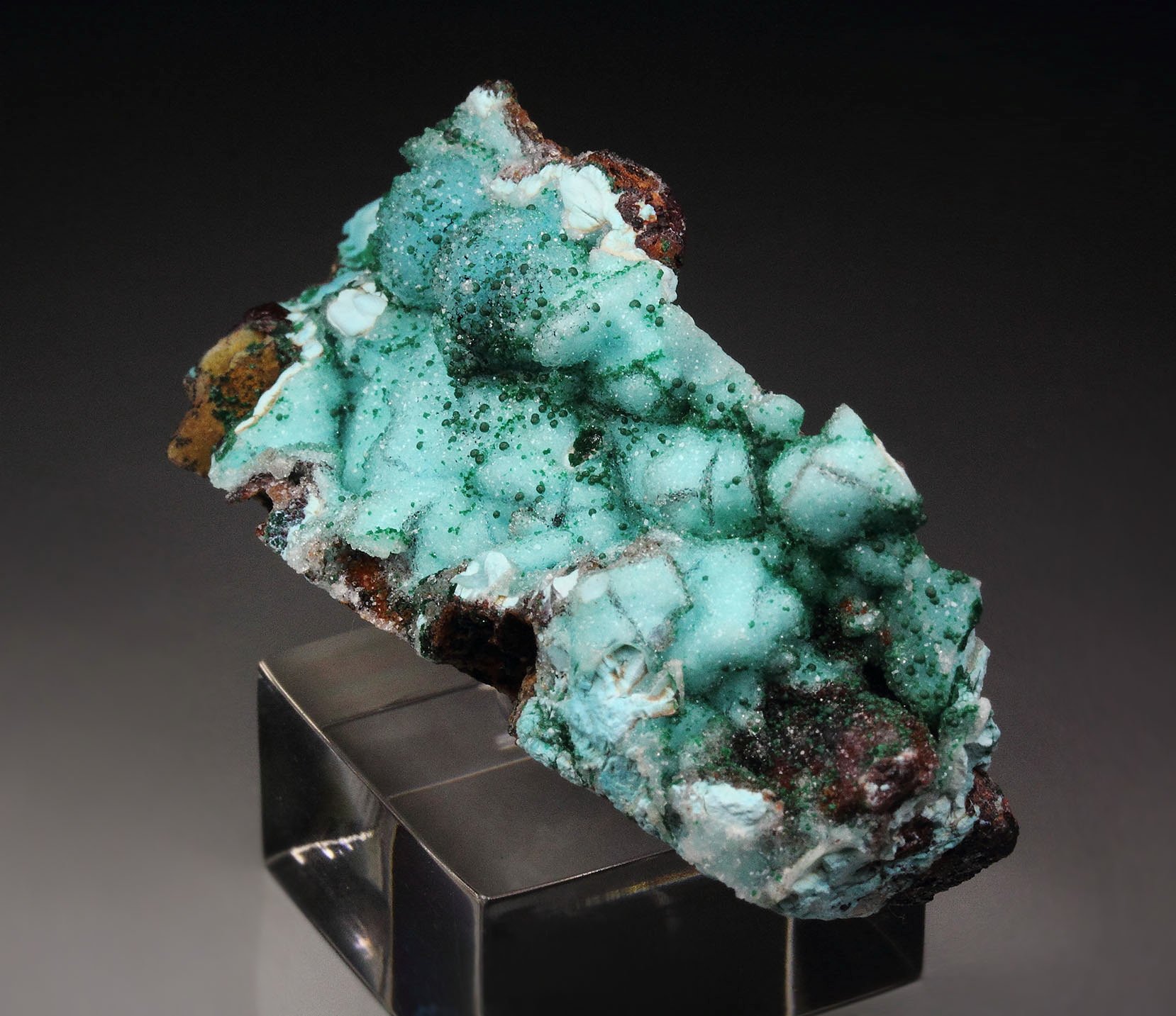 CHRYSOCOLLA, MALACHITE, QUARTZ