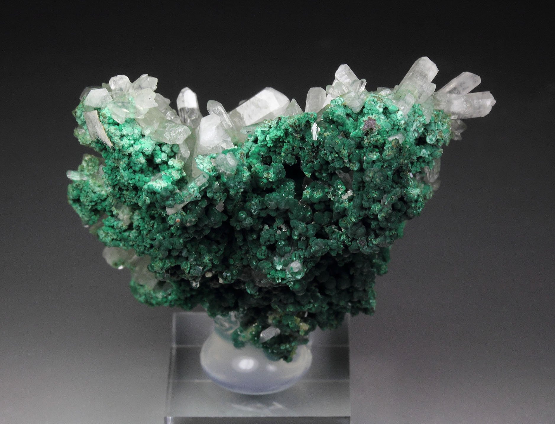 ARAGONITE var. LEAD-BEARING ARAGONITE (TARNOWIZITE), MALACHITE