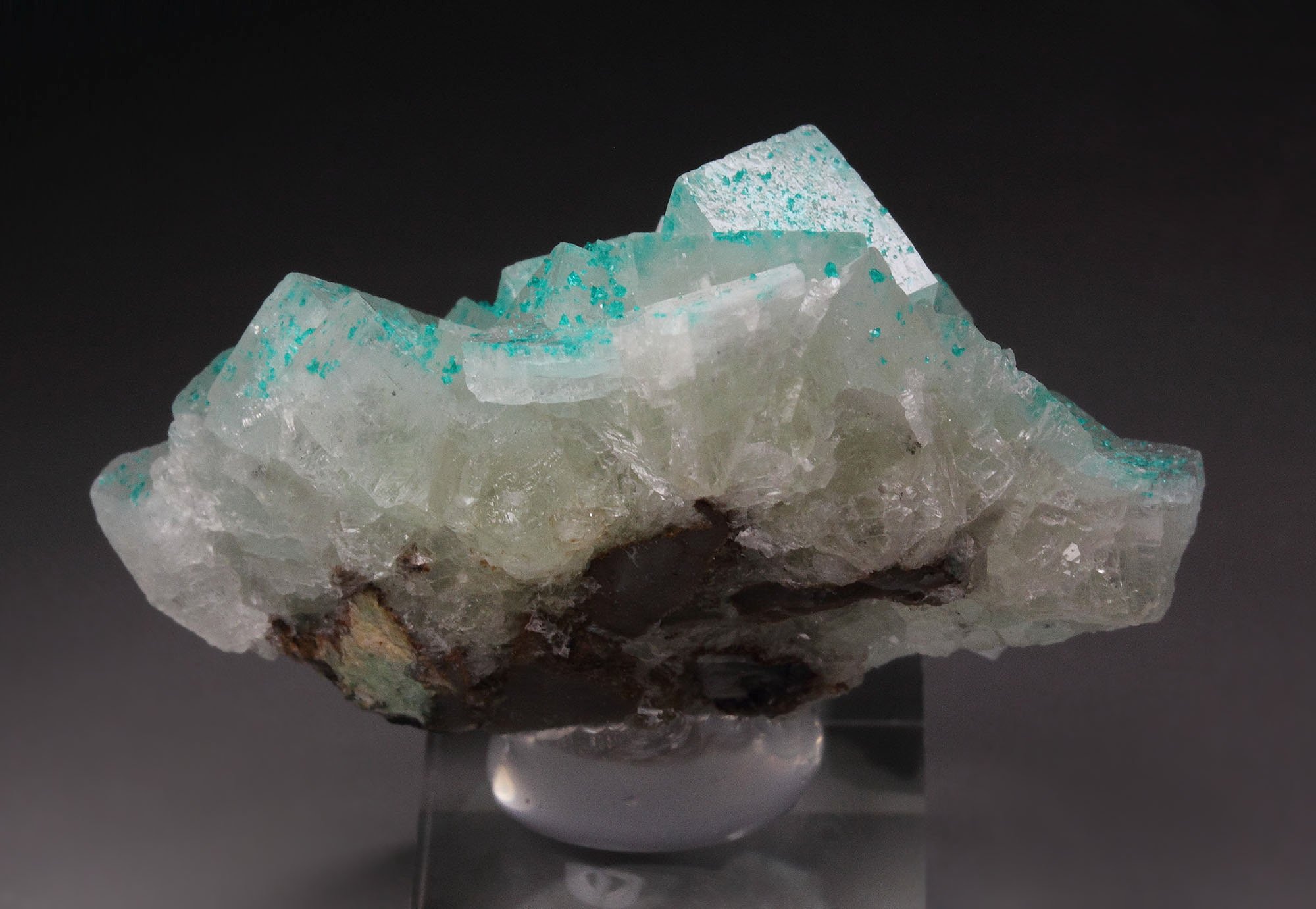 CALCITE, DIOPTASE