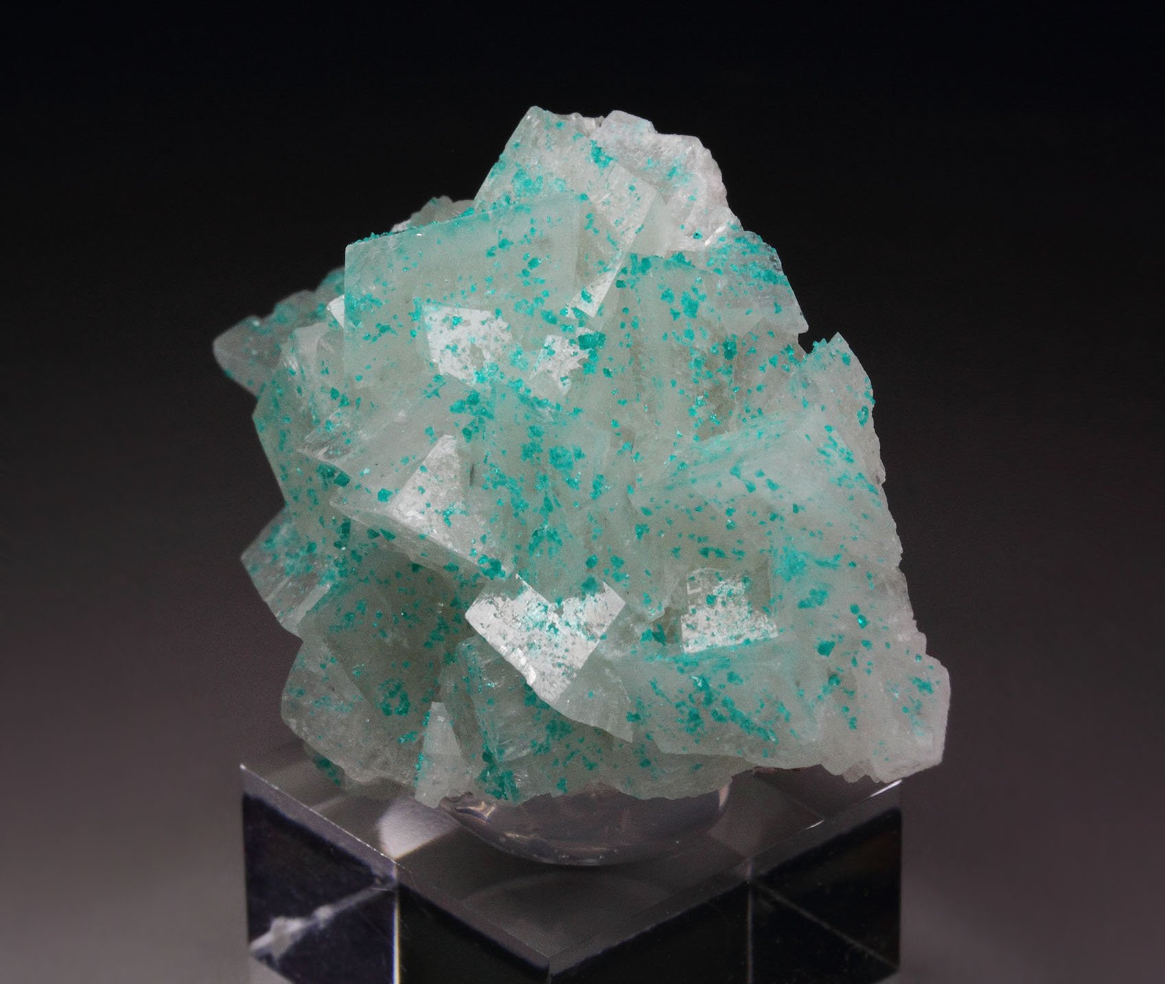 CALCITE, DIOPTASE